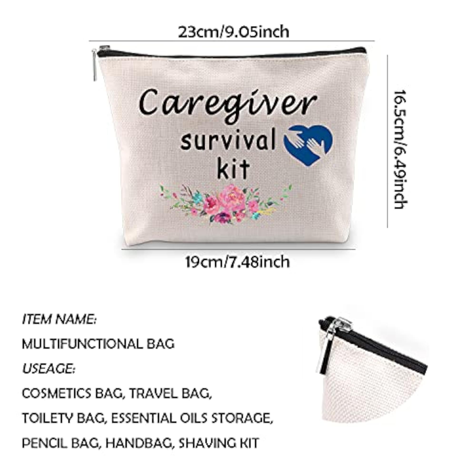 Caregiver Survival Kit Zipper Pouch Makeup Bag Gift